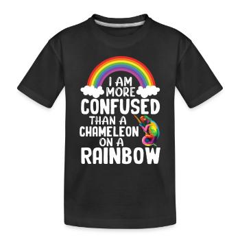 Je suis plus confus qu’un caméléon - T-shirt bio Premium Enfant - noir - Devant