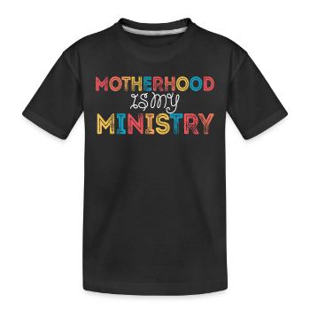 La maternité est mon ministère - T-shirt bio Premium Enfant - noir - Devant