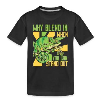 Warum sich einfügen, wenn Sie sich von Panther abheben können - Kinder Premium Bio T-Shirt - Schwarz - Vorne