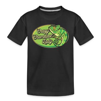 Chaméléon fou Lady Panther voilé - T-shirt bio Premium Enfant - noir - Devant