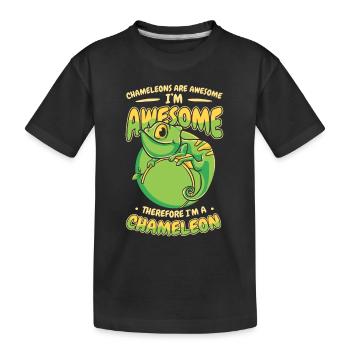 Par conséquent, je suis un amant voilé de panthère caméléon - T-shirt bio Premium Enfant - noir - Devant