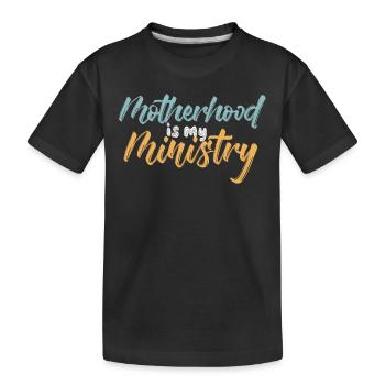 La maternité est mon ministère - T-shirt bio Premium Enfant - noir - Devant