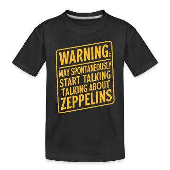Luftschiff Zeppelin Geschenk - Kinder Premium Bio T-Shirt - Schwarz - Vorne