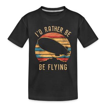Luftschiff Zeppelin Geschenk - Kinder Premium Bio T-Shirt - Schwarz - Vorne