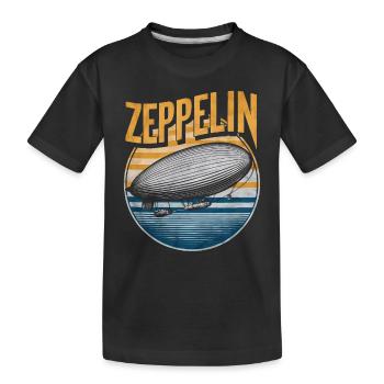Luftschiff Zeppelin Geschenk - Kinder Premium Bio T-Shirt - Schwarz - Vorne