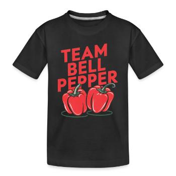 Paprika Geschenk - Kinder Premium Bio T-Shirt - Schwarz - Vorne