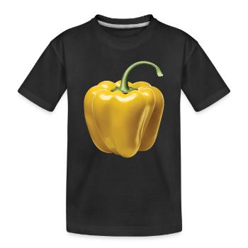 Paprika Geschenk - Kinder Premium Bio T-Shirt - Schwarz - Vorne