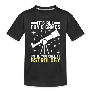 Atronome Astronomy - Kids' Premium Organic T-Shirt - black - Front