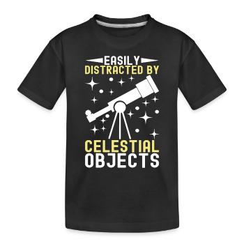 Atronome Astronomie - Kinder Premium Bio T-Shirt - Schwarz - Vorne