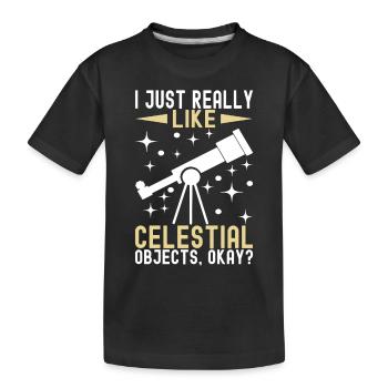 Atronome Astronomie - Kinder Premium Bio T-Shirt - Schwarz - Vorne