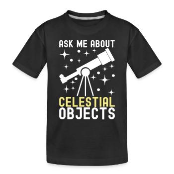 Atronome Astronomie - Kinder Premium Bio T-Shirt - Schwarz - Vorne