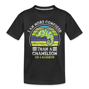 Ich Bin Verwirrter Als Ein Chamäleon - Kinder Premium Bio T-Shirt - Schwarz - Vorne