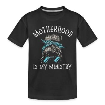 La maternité est mon ministère - T-shirt bio Premium Enfant - noir - Devant
