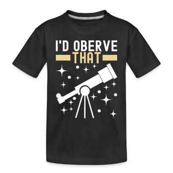 Astronomie astronome - T-shirt bio Premium Enfant - noir - Devant