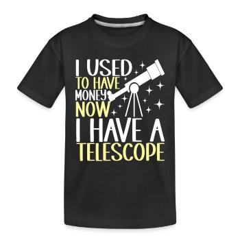 Astronomie astronome - T-shirt bio Premium Enfant - noir - Devant