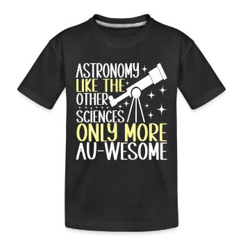 Astronomie astronome - T-shirt bio Premium Enfant - noir - Devant
