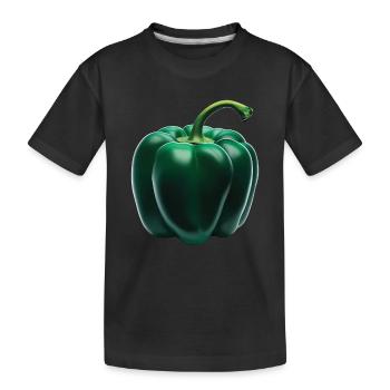 Paprika Geschenk - Kinder Premium Bio T-Shirt - Schwarz - Vorne