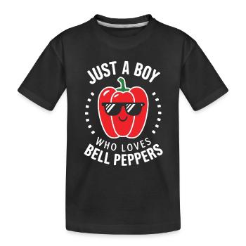 Paprika Geschenk - Kinder Premium Bio T-Shirt - Schwarz - Vorne