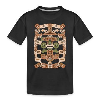 Divinité aztèque Tonatiuh Mythologie ancienne - T-shirt bio Premium Enfant - noir - Devant