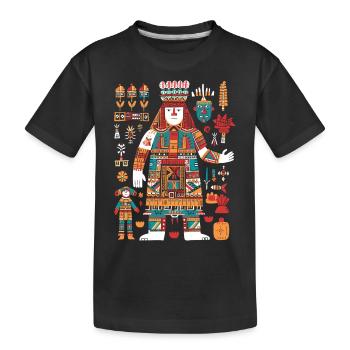 Itzamna Maya God Mythologie maya - T-shirt bio Premium Enfant - noir - Devant