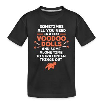 Voodoo - Kinder Premium Bio T-Shirt - Schwarz - Vorne