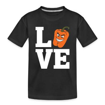 Paprika Geschenk - Kinder Premium Bio T-Shirt - Schwarz - Vorne