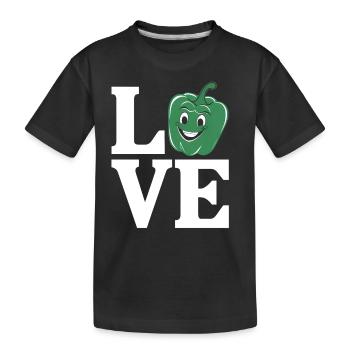 Paprika Geschenk - Kinder Premium Bio T-Shirt - Schwarz - Vorne