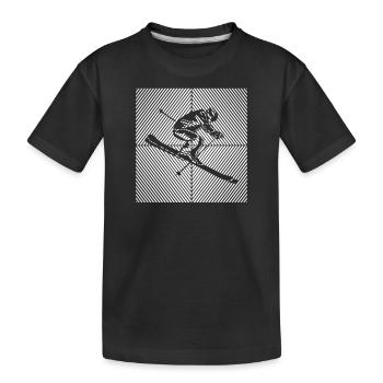Ski Ski Remontées mécaniques Ski Ski Ski Skis - T-shirt bio Premium Enfant - noir - Devant