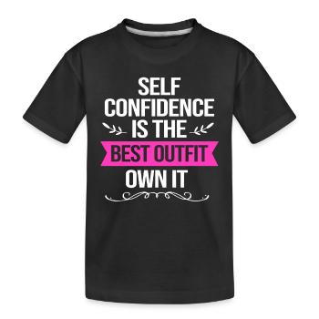 Positivité corporelle - T-shirt bio Premium Enfant - noir - Devant
