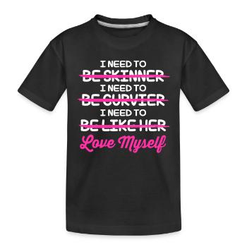 Positivité corporelle - T-shirt bio Premium Enfant - noir - Devant
