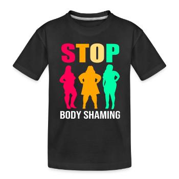 Positivité corporelle - T-shirt bio Premium Enfant - noir - Devant