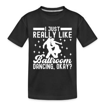 Ballsaal Tanz Ballsaaltänzer Gesellschaftstänzer - Kinder Premium Bio T-Shirt - Schwarz - Vorne