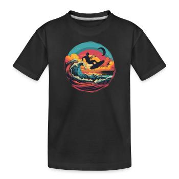 Kitesurf Kiteboards Kitesurfing Kite Surf Board - Kids' Premium Organic T-Shirt - black - Front