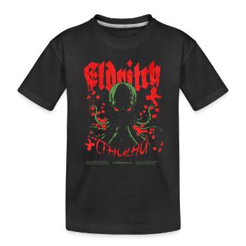 Eldritch Cthulhu Kult Lovecraft Necronomicon - Kinder Premium Bio T-Shirt - Schwarz - Vorne