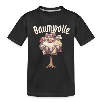 Baumwolle Schafe für einen Schafliebhaber - Kinder Premium Bio T-Shirt - Schwarz - Vorne