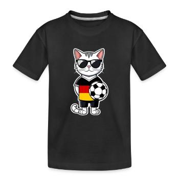 Maillot de fan de football Cat Germany - T-shirt bio Premium Enfant - noir - Devant