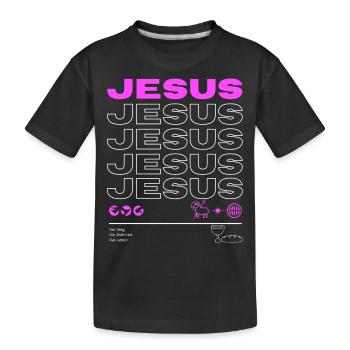 Jesus - Kinder Premium Bio T-Shirt - Schwarz - Vorne