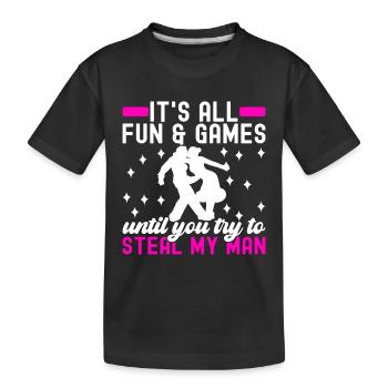 Ballsaal Tanz Ballsaaltänzer Gesellschaftstänzer - Kinder Premium Bio T-Shirt - Schwarz - Vorne