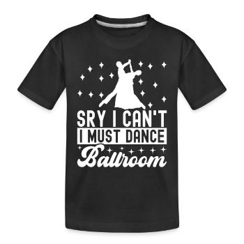 Ballsaal Tanz Ballsaaltänzer Gesellschaftstänzer - Kinder Premium Bio T-Shirt - Schwarz - Vorne