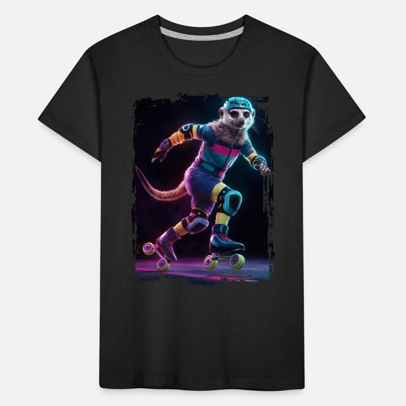 Erdmännchen Eiskunstlauf Geschenk Kinder Premium Bio T-Shirt