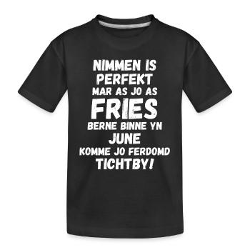 Chemise d’anniversaire frisonne née en juin Frisons - T-shirt bio Premium Enfant - noir - Devant