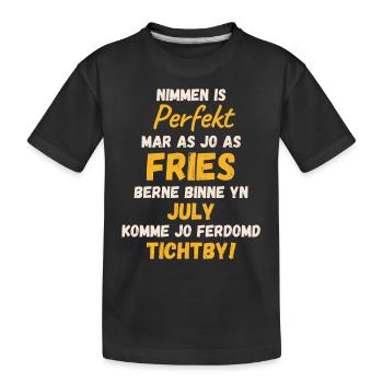 Chemise d’anniversaire frisonne Anniversaire des Frisons en juillet - T-shirt bio Premium Enfant - noir - Devant