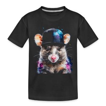 Opossum Snapback Cap Cool Tier Design Print - T-shirt bio Premium Enfant - noir - Devant
