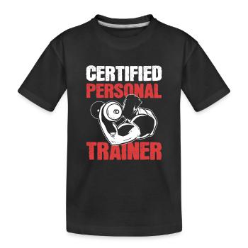 Fitness Entraîneur de fitness Salle de sport - T-shirt bio Premium Enfant - noir - Devant