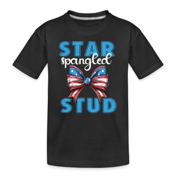 Clous Star Spangled - Look Patriotique avec - T-shirt bio Premium Enfant - noir - Devant