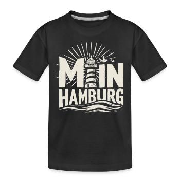 Moin hamburg Hambur Shirt - Kinder Premium Bio T-Shirt - Schwarz - Vorne