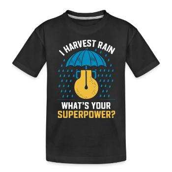 Réservoir d’eau de pluie - récupération de l’eau de pluie - T-shirt bio Premium Enfant - noir - Devant