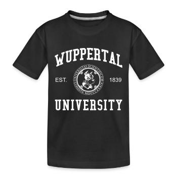 Wuppertal University University University of Applied Sciences - Kids' Premium Organic T-Shirt - black - Front