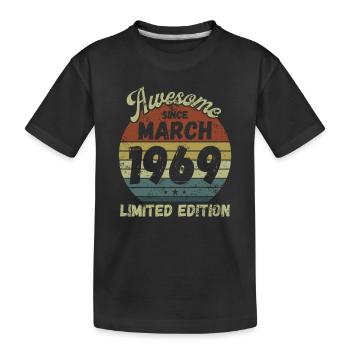 Génial depuis mars 1969 - Anniversaire - T-shirt bio Premium Enfant - noir - Devant