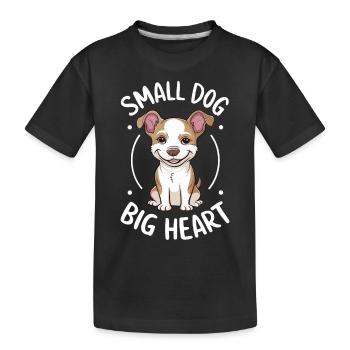 Chiweenie Dog: Small Dog, Big Heart - Kids' Premium Organic T-Shirt - black - Front